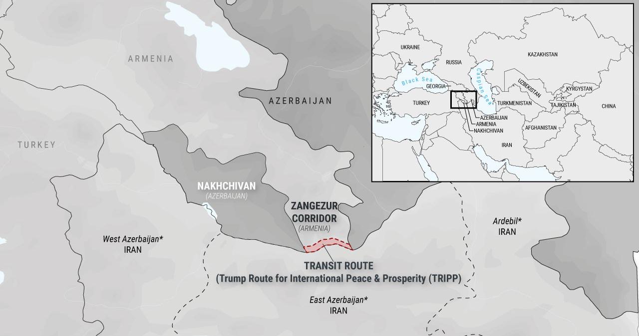 Azerbaijan's Zangezur Corridor (TRIPP) (Anadolu Agency) Visualization