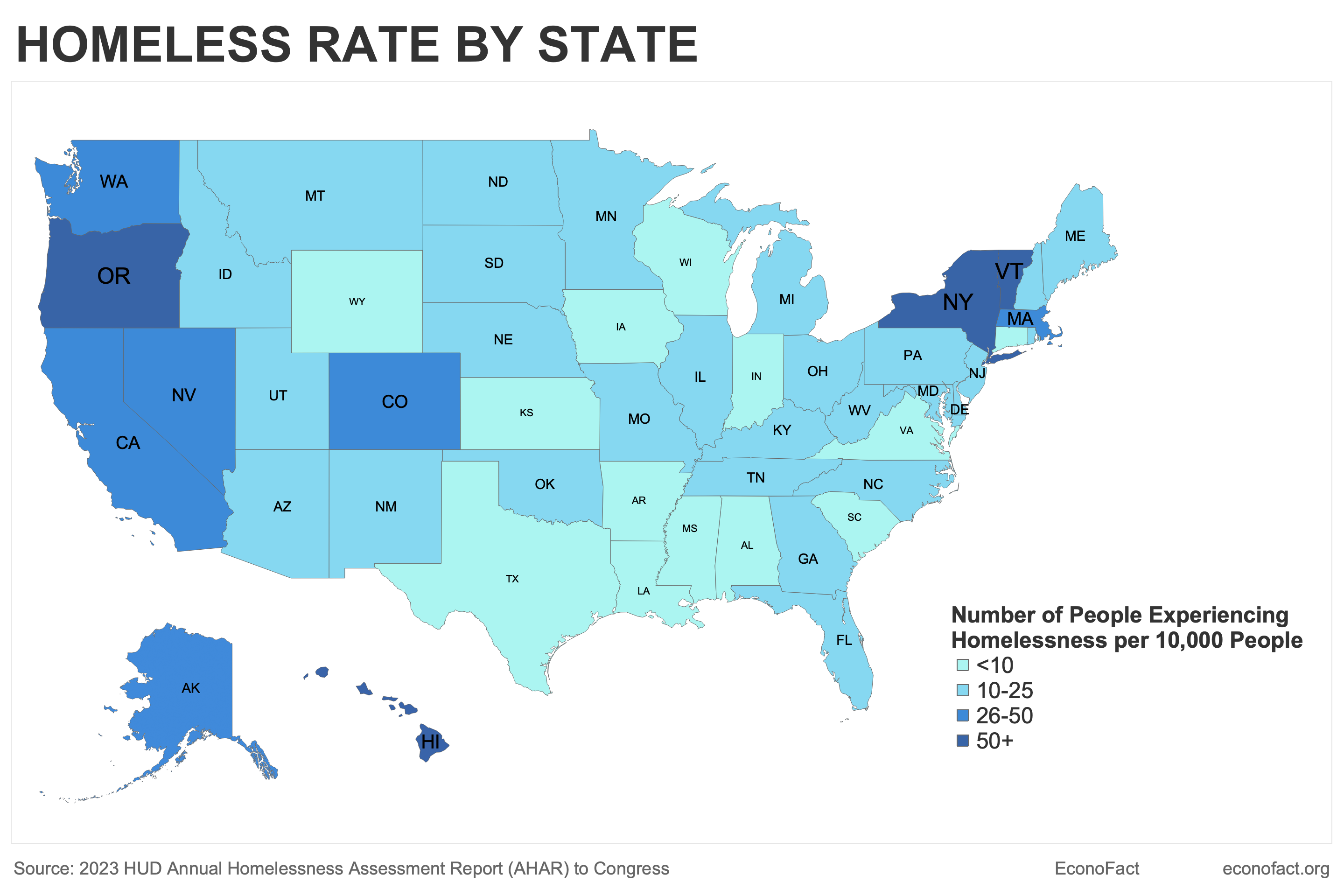 Mapped: Homelessness by State Visualization