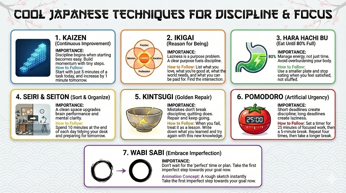 Discipline and Focus Infographics