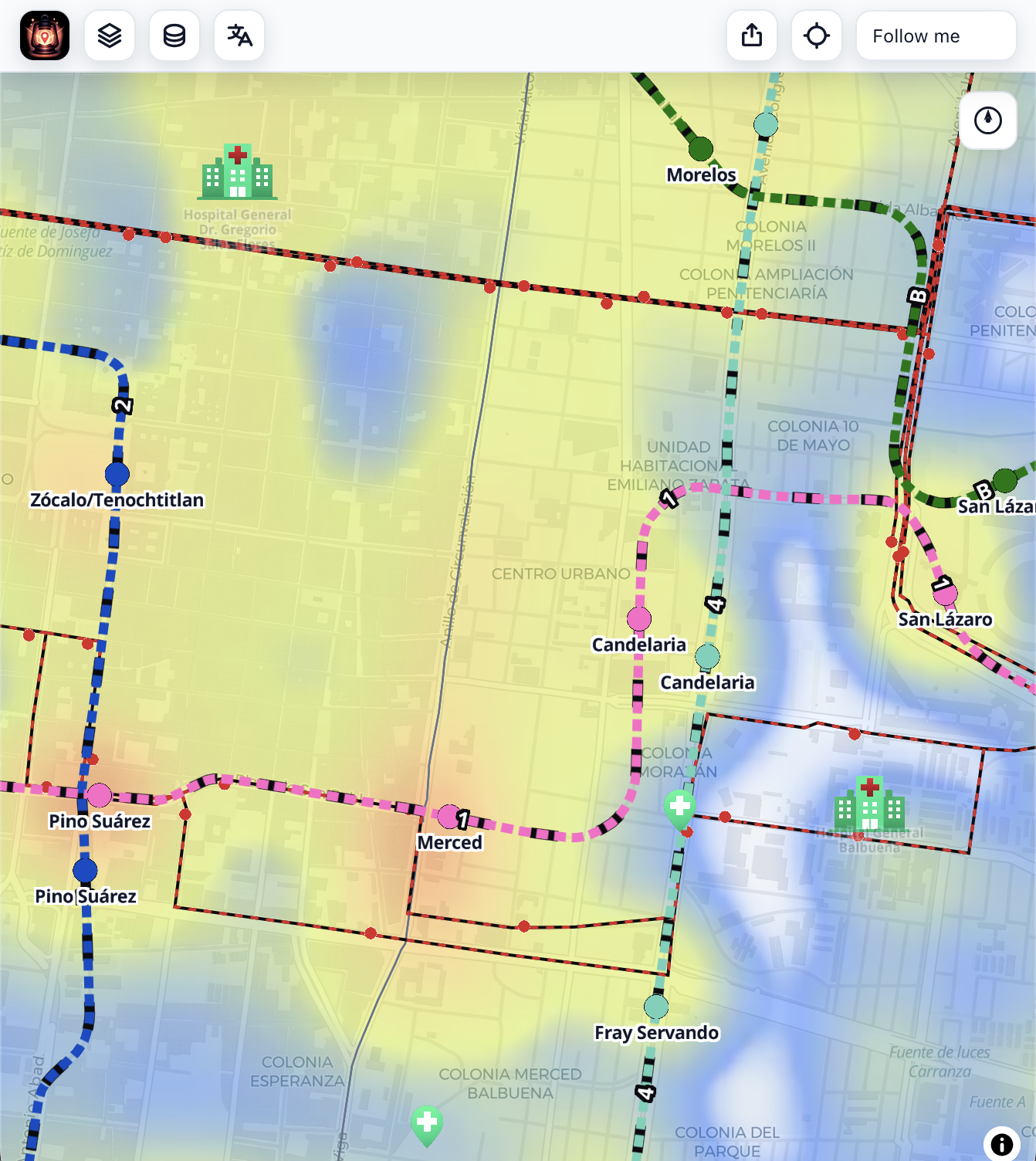 [OC] Empathizing Map: An offline-first PWA for urban navigation (CDMX, MapLibre, PMTiles for vectors &amp; raster data, ~5.8 MB) Statistics