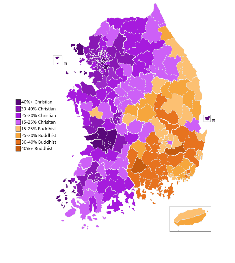 Religion in South Korea Visualization