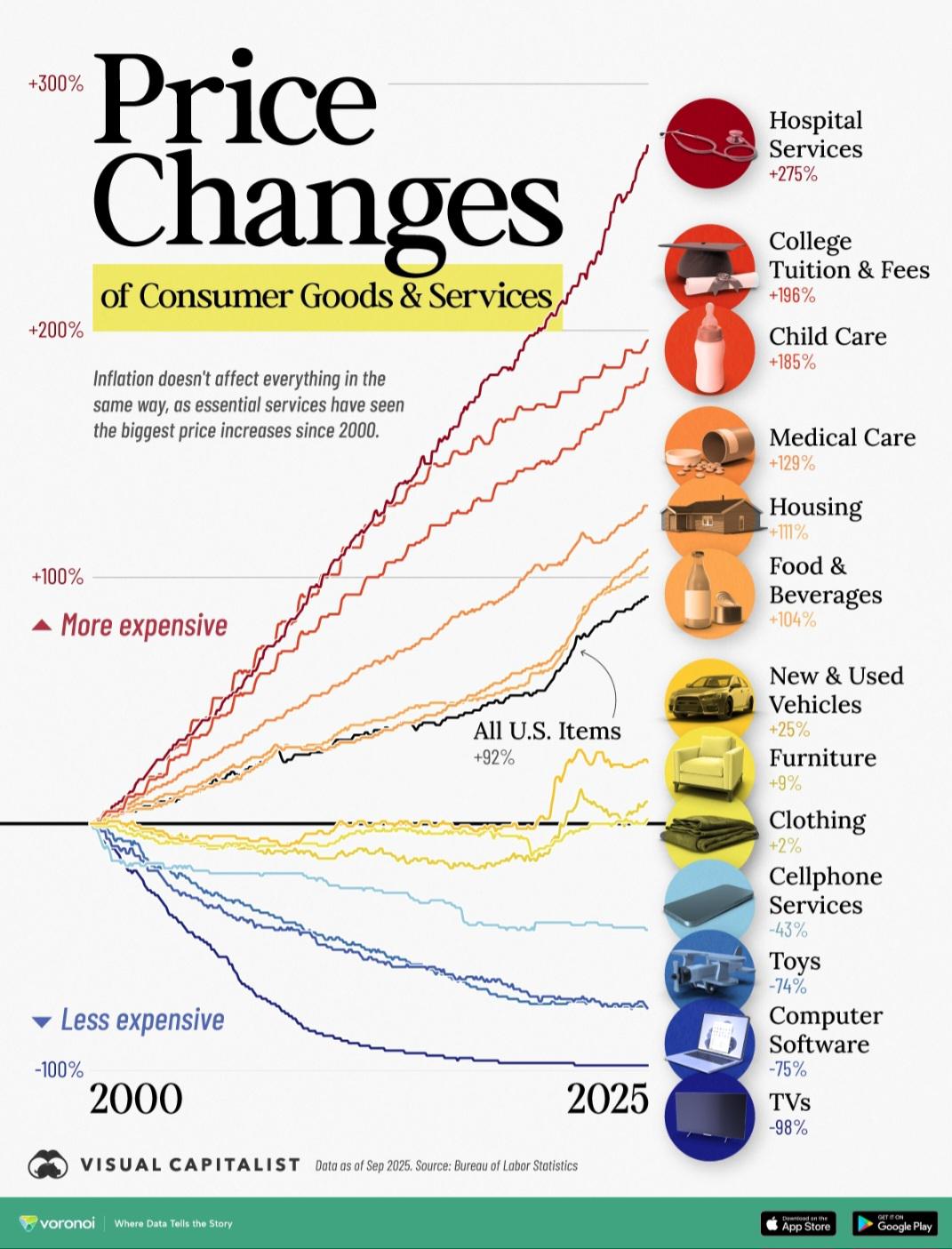 Where Inflation Has Hit the Hardest (2000–2025) Visualization Where Inflation Has Hit the Hardest (2000–2025) Visualization