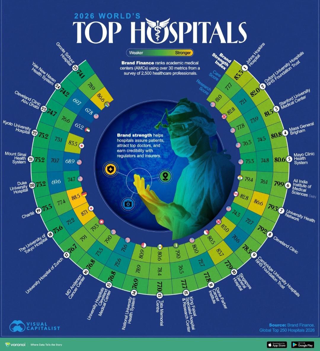 The World's Top Hospitals in 2026 Visualization