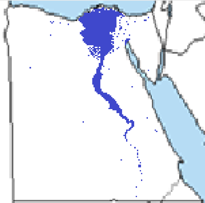 [OC] Every dot is 100k people in Egypt Visualization