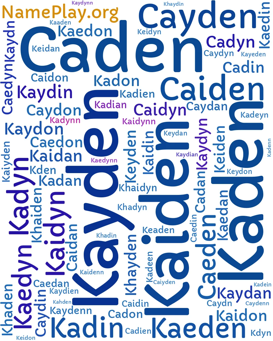 [OC] 94 spellings of Caden (Kayden?) from US baby name data Statistics