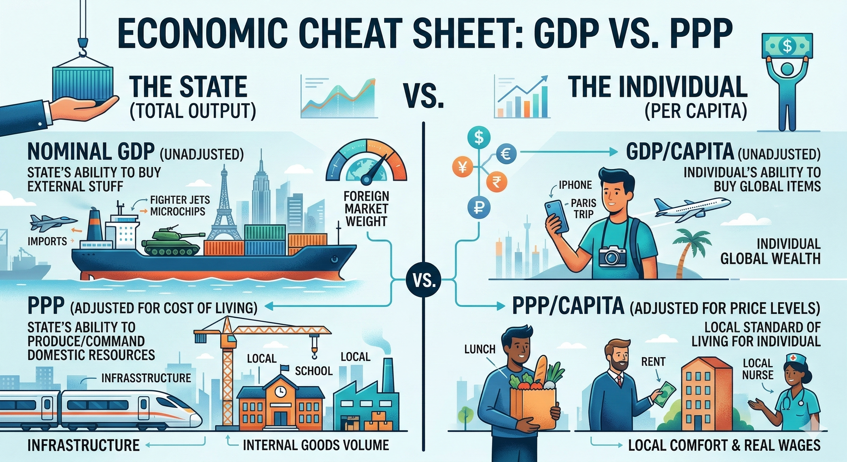 Interpreting GDP vs PPP Comparison
