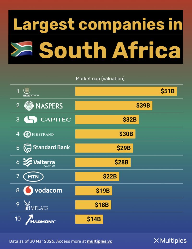 [OC] Largest companies in South Africa Visualization