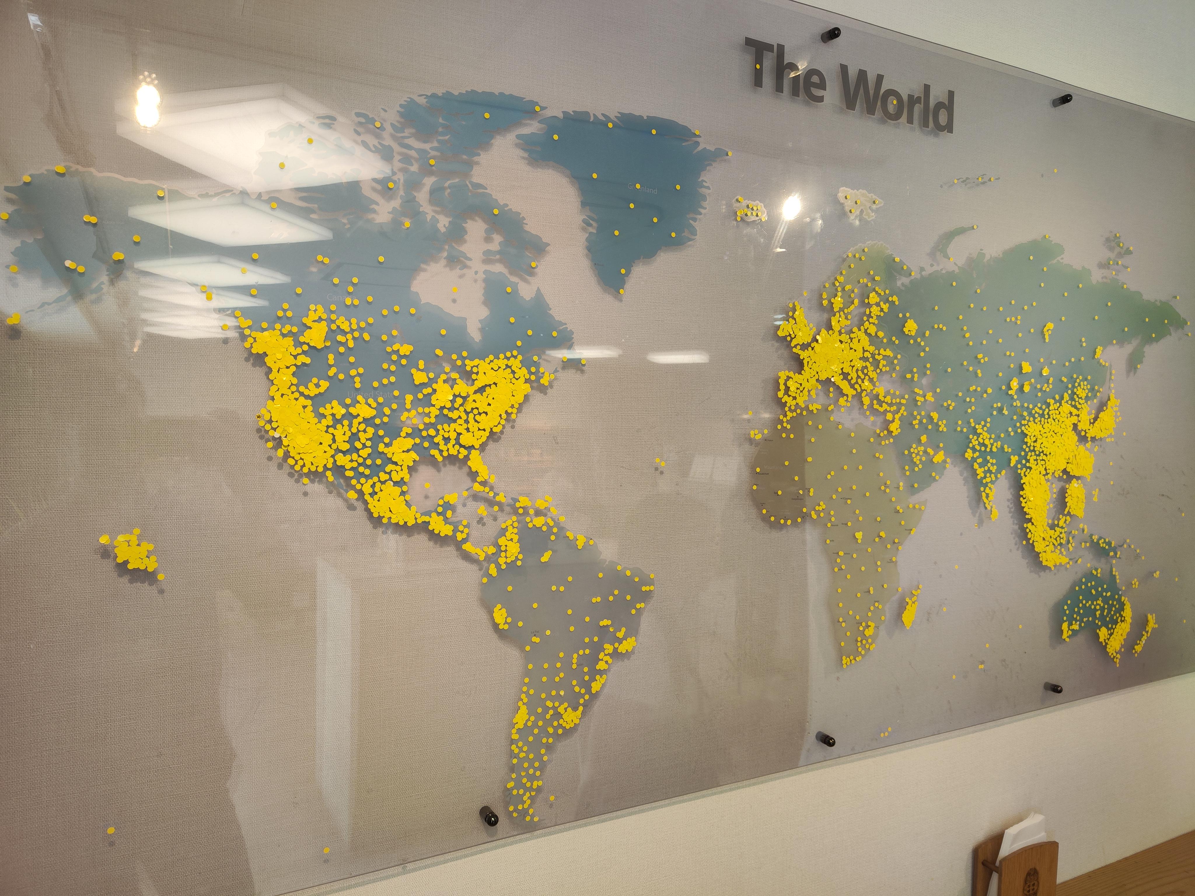 [OC] 'Where are you from?' - Sticker wall in Japanese Café Visualization