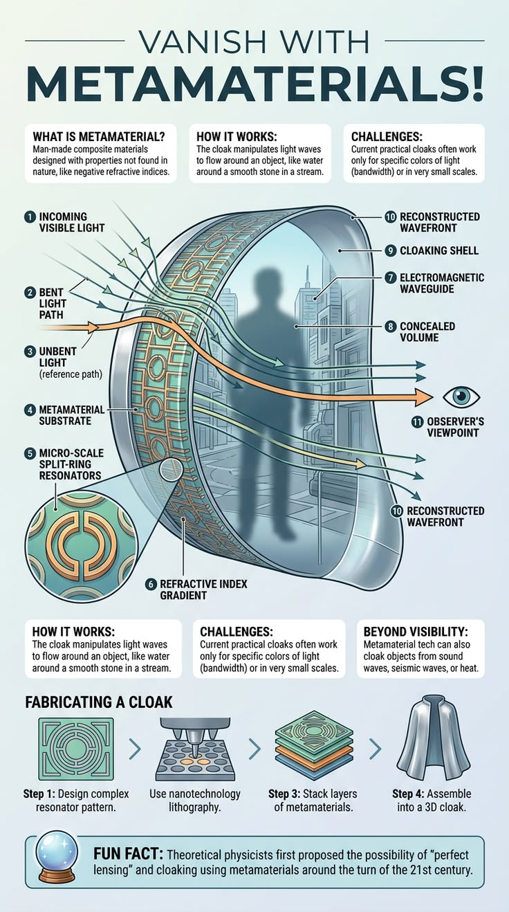 Vanish With METAMATERIALS infographic
