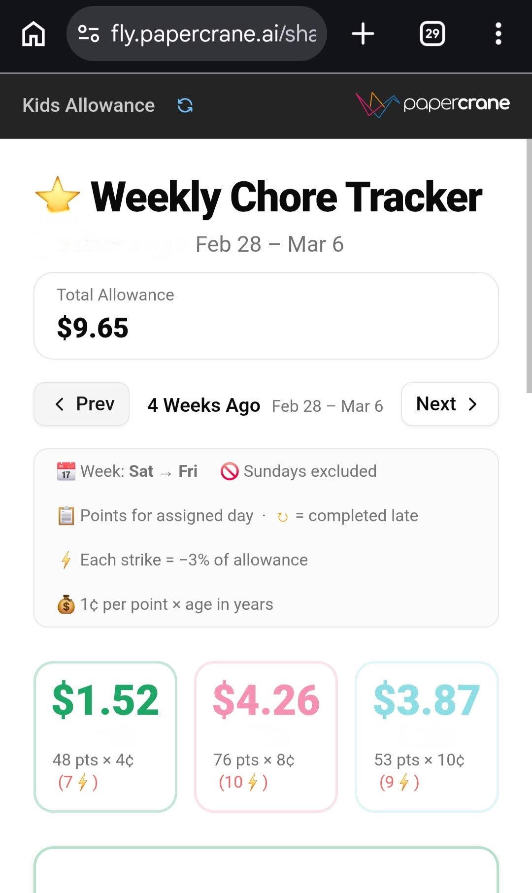 [OC] Allowance calculator integrated with skylight calendar Visualization