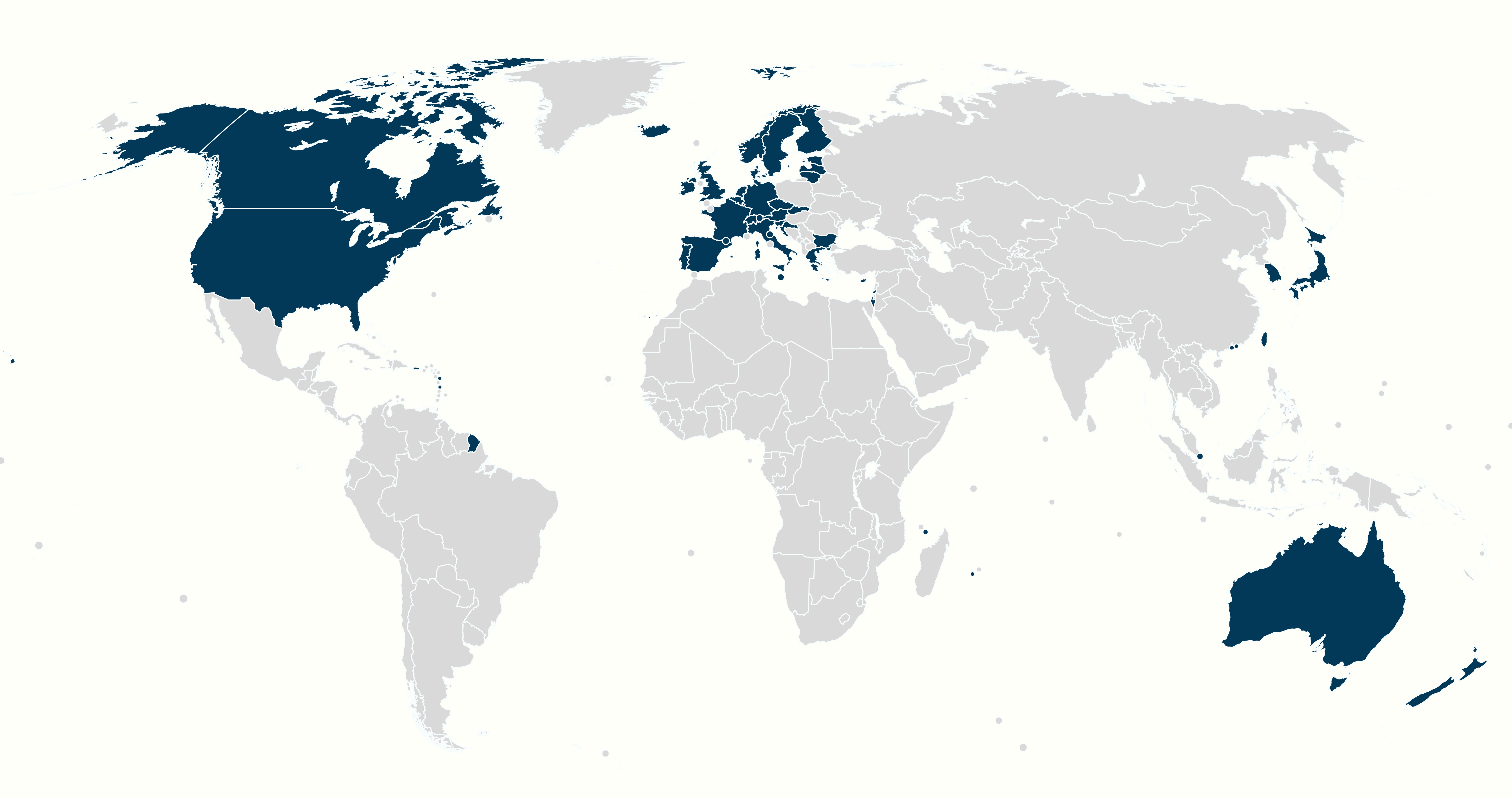 [OC] Countries classified as advanced economies by the IMF (2026 Report) Visualization