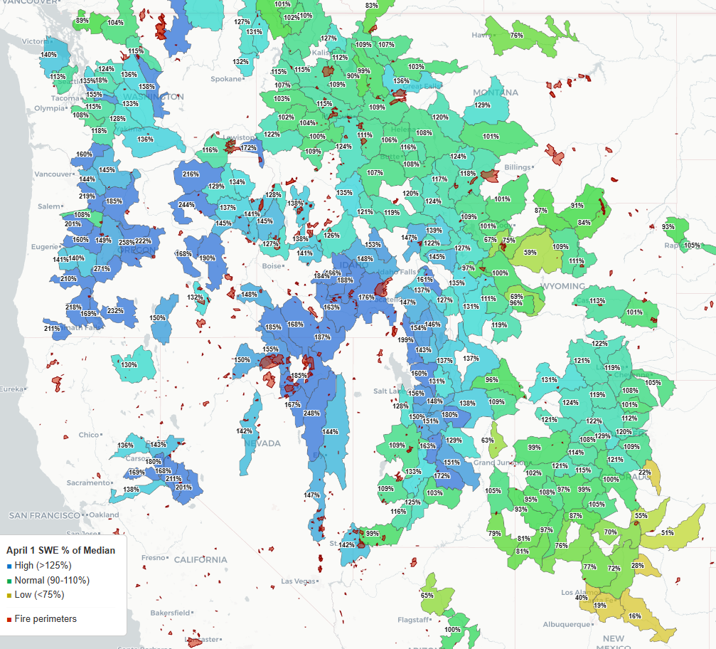 Does April Snowpack Predict Wildfire? Visualization Does April Snowpack Predict Wildfire? Visualization