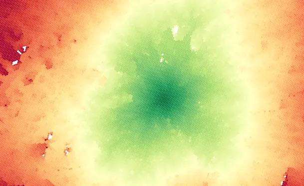 Flood Fill H3 Hexagons on Drive Time [OC] Visualization