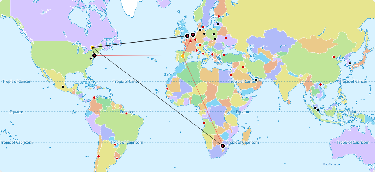 [OC] How often do global leaders actually cross paths? Carney vs Sánchez in 2025 Comparison