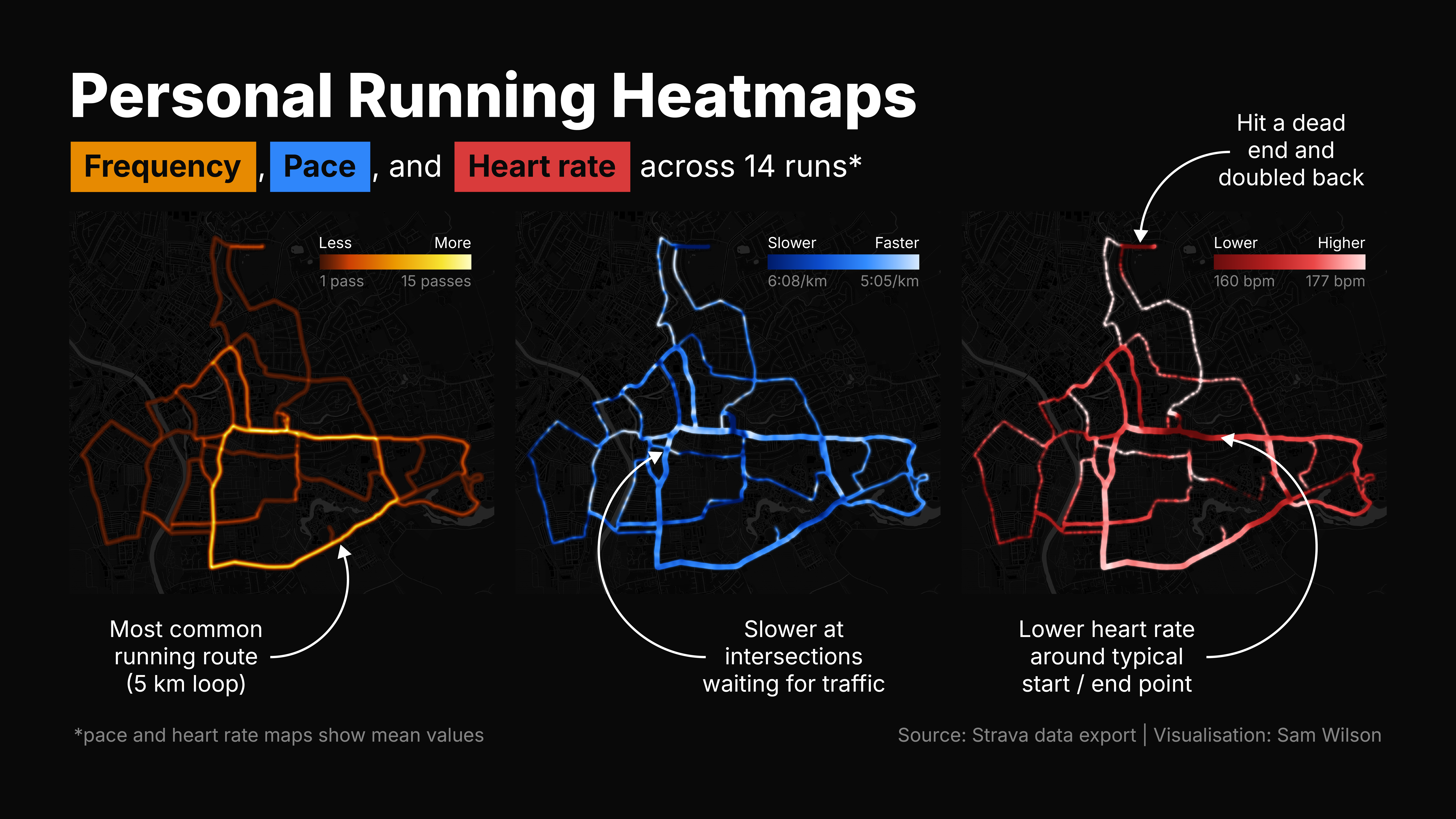 [OC] I rebuilt Strava’s premium heatmap Visualization