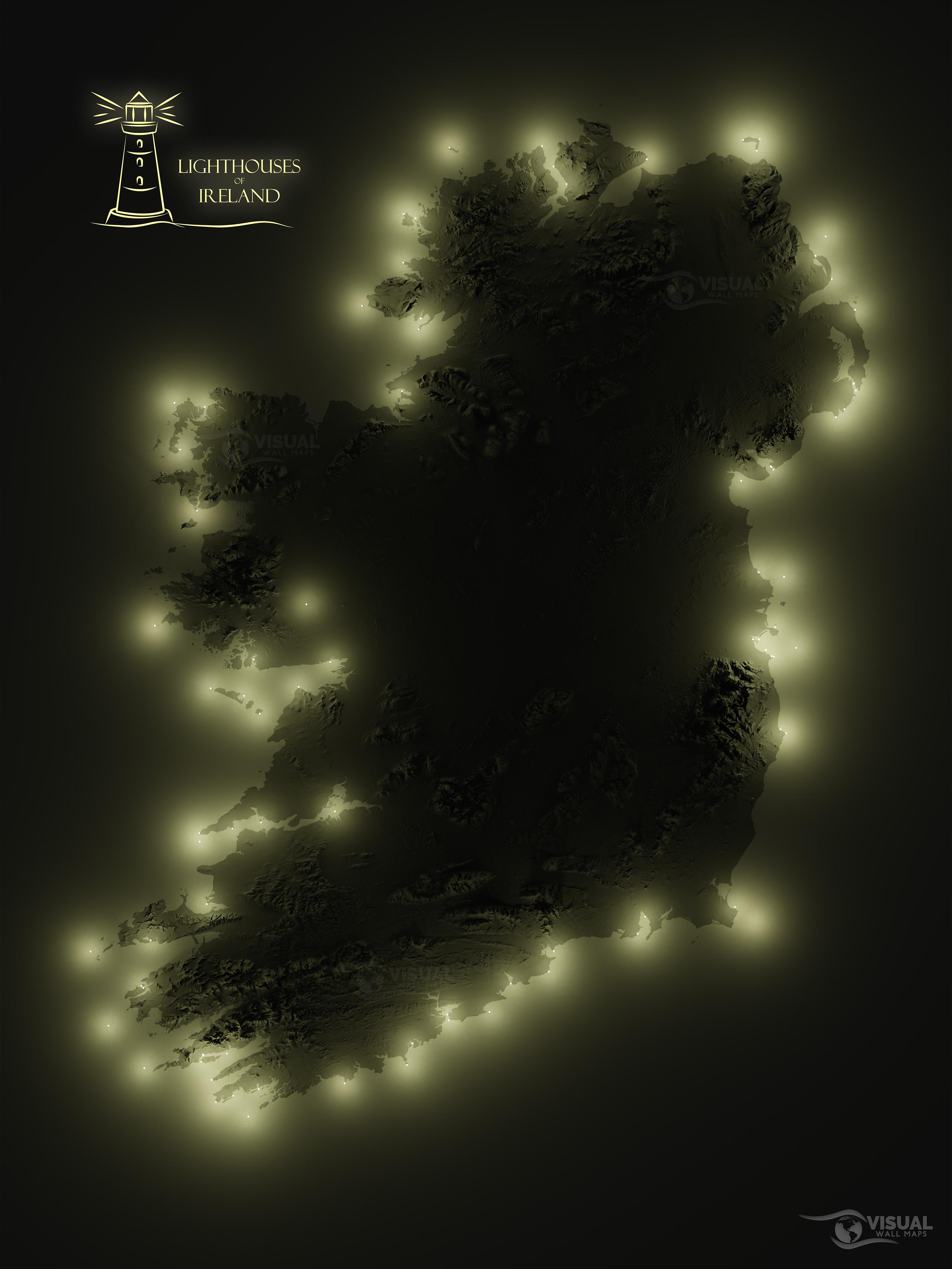 Lighthouses of Ireland [OC] Visualization