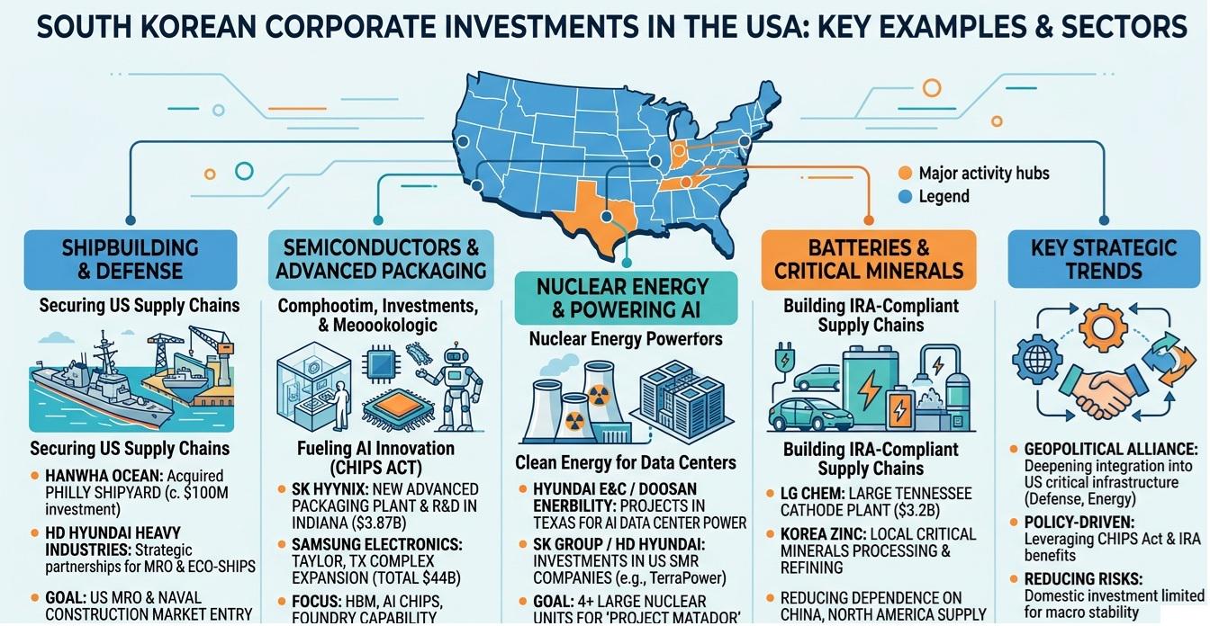 South Korean corporate invetment in the USA Visualization
