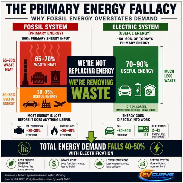 Display of primary energy fallacy Visualization