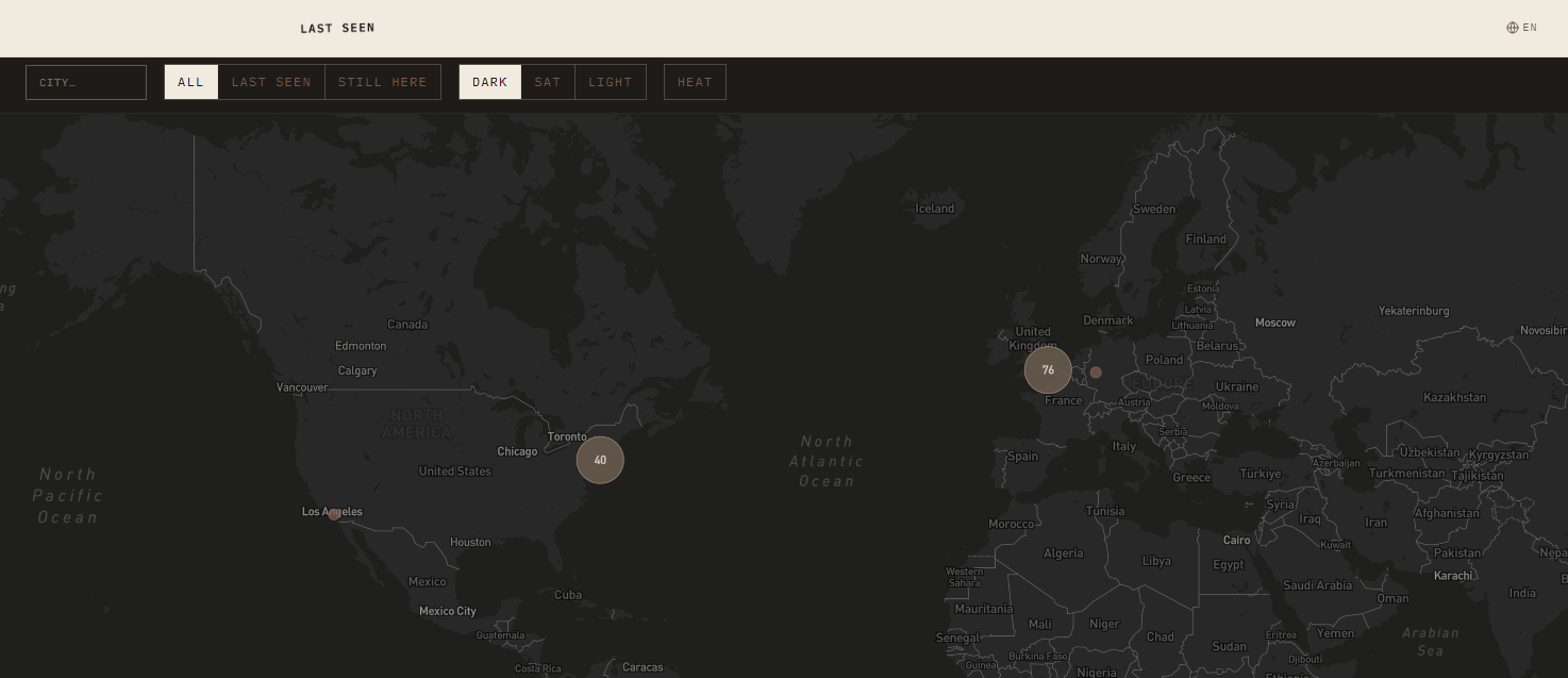 [OC] I built a heatmap of lost places across different cities sourced from Reddit responses Visualization