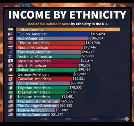 American Ethnicities with the Highest Income Visualization