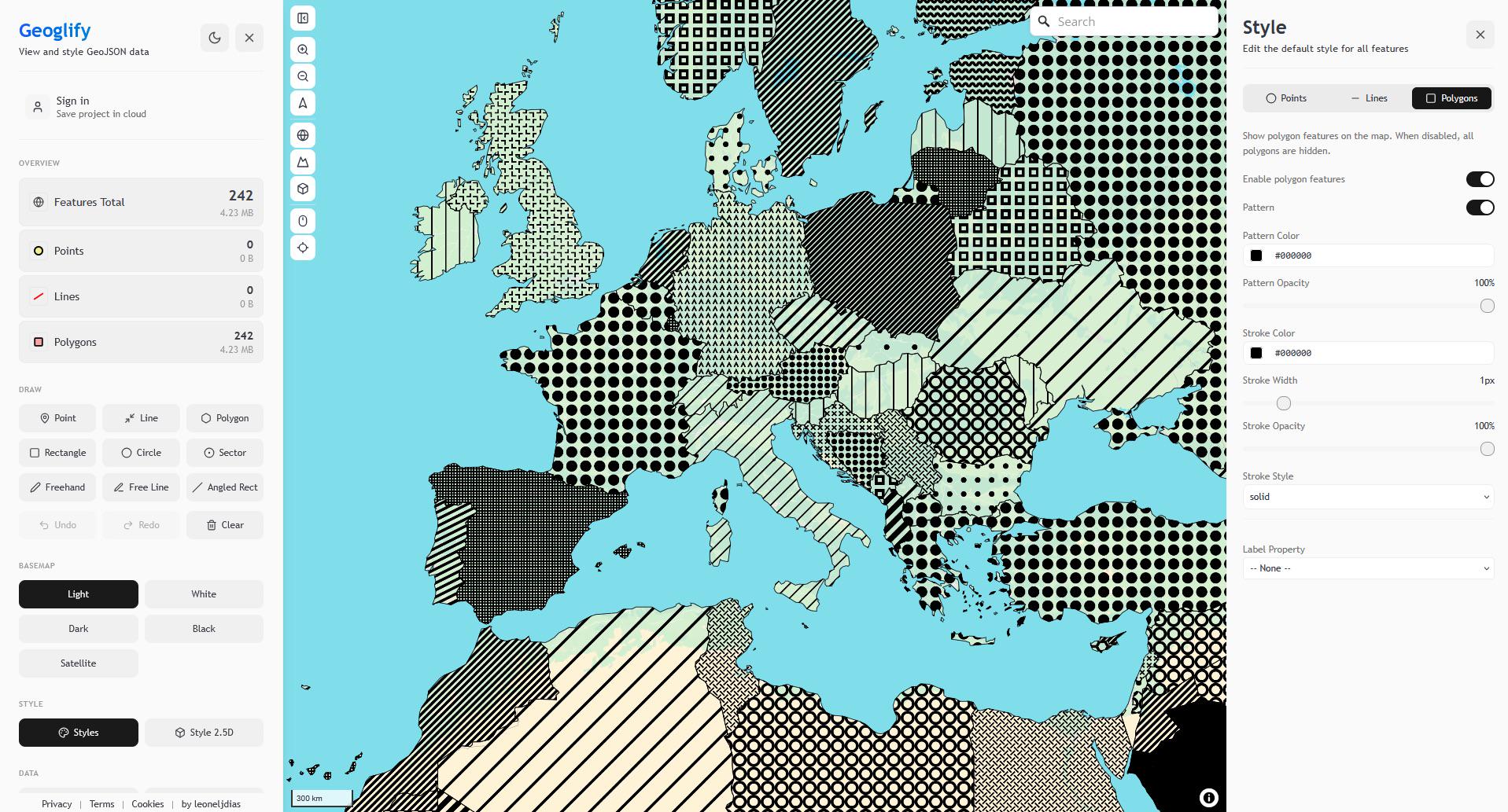 [OC] Making Thematic Maps Accessible with Pattern Fills in MapLibre Visualization