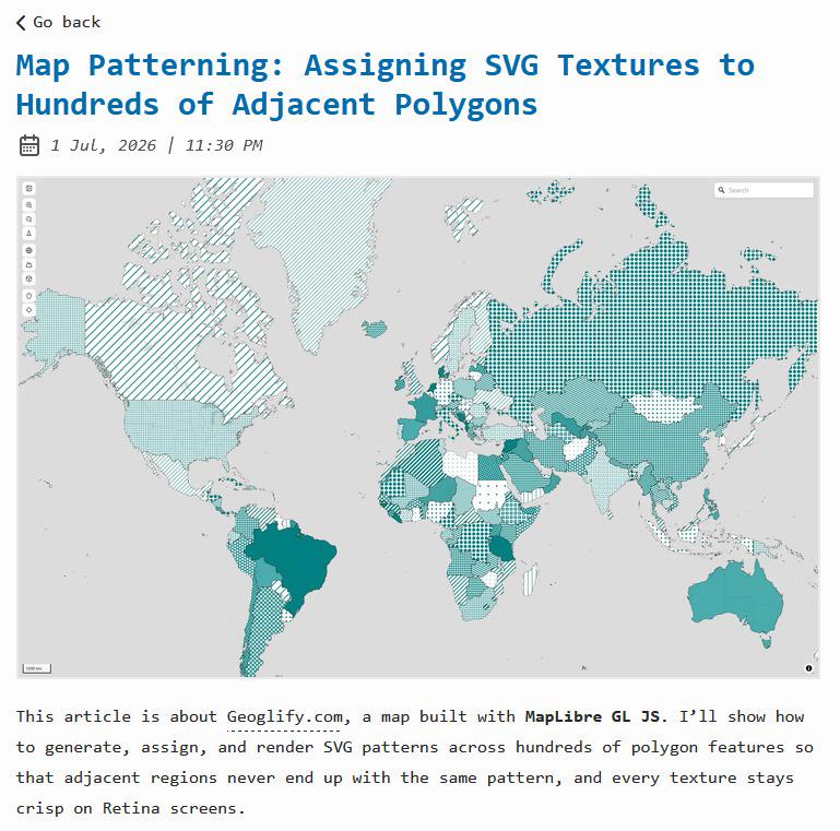 [OC] How I Built Patterned Maps Without Adjacent Duplicates Visualization