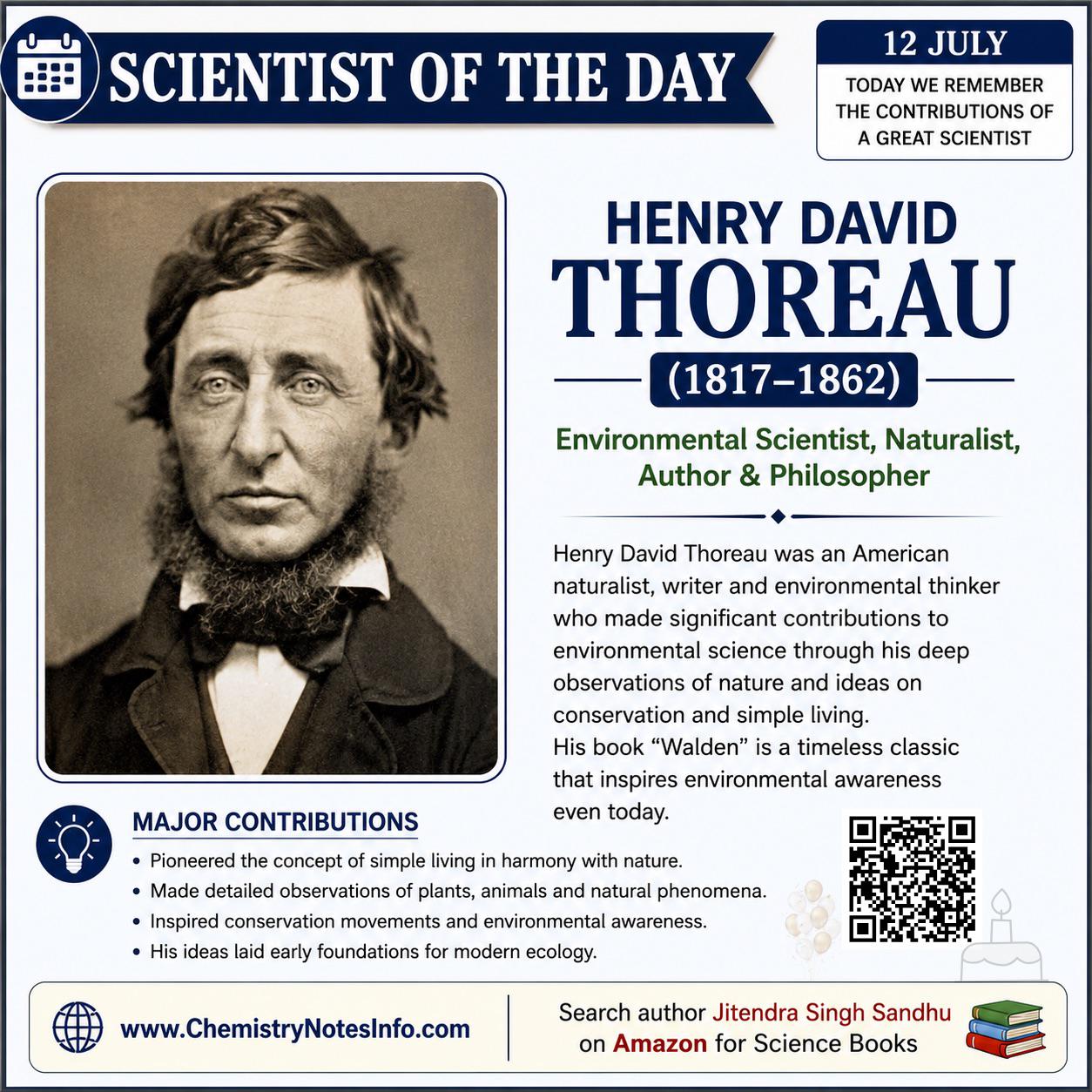 Scientist of the Day - Henry David Thoreau Visualization