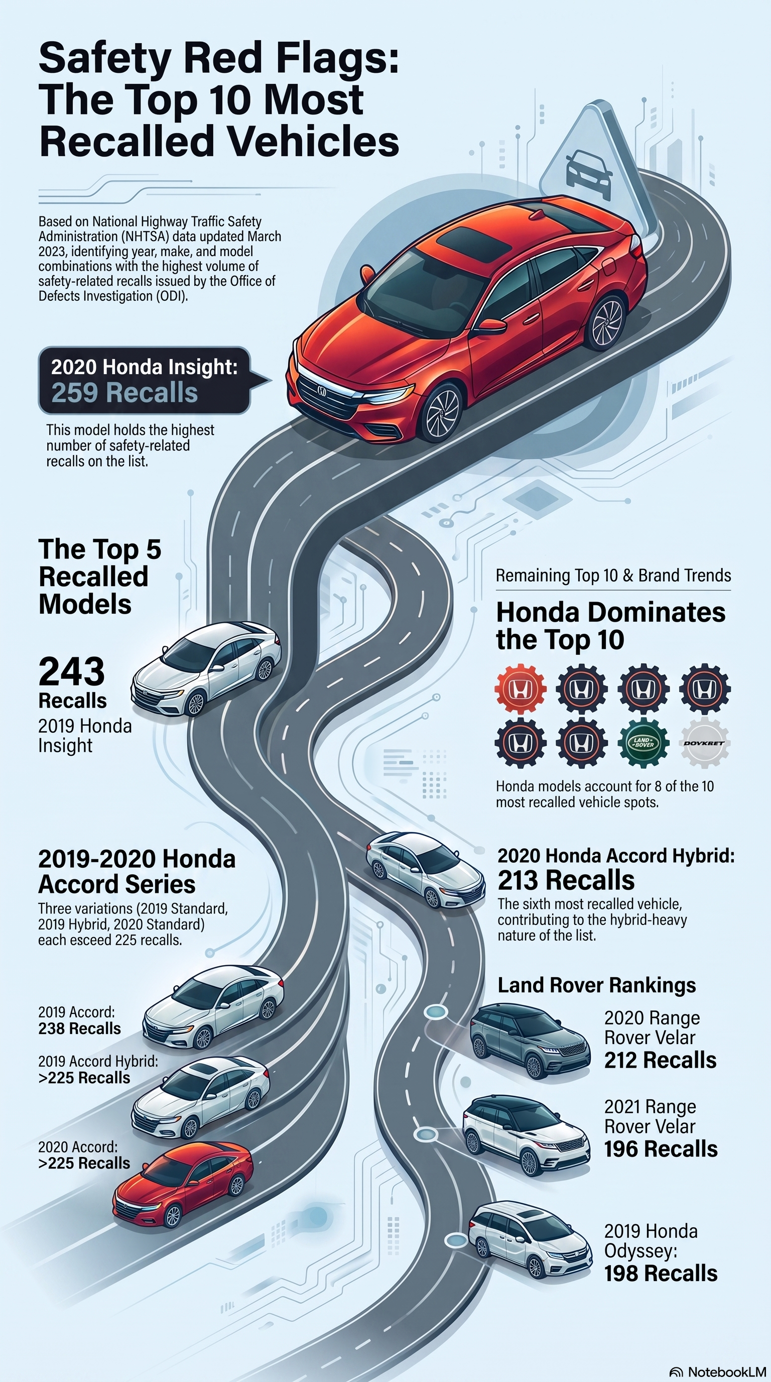 Top 10 Most Recalled Vehicles in the USA Visualization