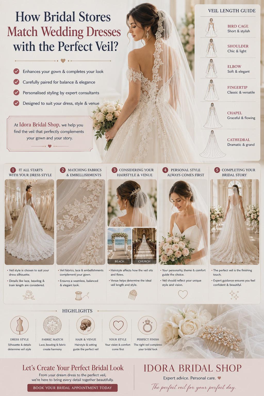 How Bridal Stores Match Wedding Dresses with the Perfect Veil? Visualization How Bridal Stores Match Wedding Dresses with the Perfect Veil? Visualization